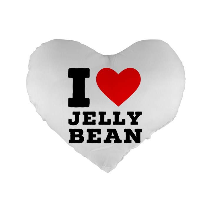 I love jelly bean Standard 16  Premium Heart Shape Cushions