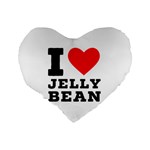 I love jelly bean Standard 16  Premium Heart Shape Cushions Back