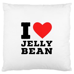 I Love Jelly Bean Large Premium Plush Fleece Cushion Case (one Side) by ilovewhateva