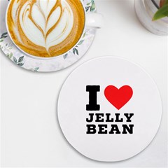 I Love Jelly Bean Uv Print Round Tile Coaster by ilovewhateva