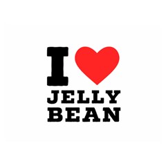 I Love Jelly Bean Premium Plush Fleece Blanket (extra Small) by ilovewhateva