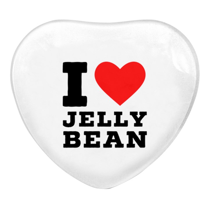 I love jelly bean Heart Glass Fridge Magnet (4 pack)