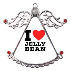 I Love Jelly Bean Metal Angel With Crystal Ornament by ilovewhateva