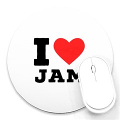 I Love Jam Round Mousepad by ilovewhateva