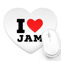 I Love Jam Heart Mousepad by ilovewhateva