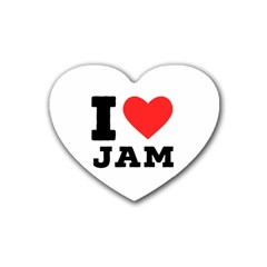 I Love Jam Rubber Coaster (heart) by ilovewhateva