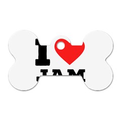 I Love Jam Dog Tag Bone (one Side) by ilovewhateva