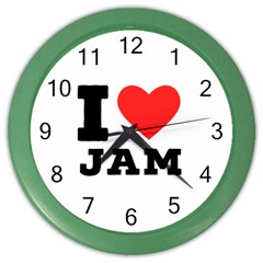 I Love Jam Color Wall Clock by ilovewhateva