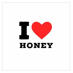 I Love Honey Square Satin Scarf (36  X 36 )