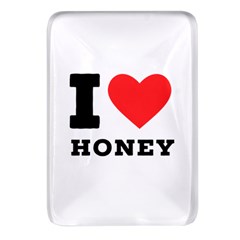 I Love Honey Rectangular Glass Fridge Magnet (4 Pack) by ilovewhateva