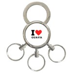 I love guava  3-Ring Key Chain Front