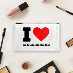 I Love Gingerbread Cosmetic Bag (small) by ilovewhateva