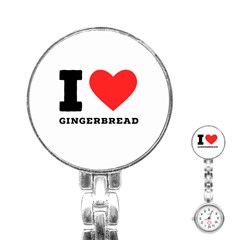 I Love Gingerbread Stainless Steel Nurses Watch by ilovewhateva