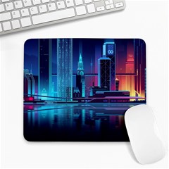 Digital Art Artwork Illustration Vector Buiding City Large Mousepad by 99art