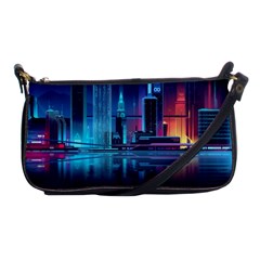 Digital Art Artwork Illustration Vector Buiding City Shoulder Clutch Bag by 99art