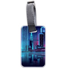 Digital Art Artwork Illustration Vector Buiding City Luggage Tag (two Sides) by 99art