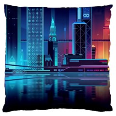 Digital Art Artwork Illustration Vector Buiding City Large Cushion Case (two Sides) by 99art