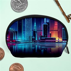 Digital Art Artwork Illustration Vector Buiding City Accessory Pouch (large) by 99art