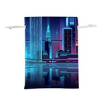 Digital Art Artwork Illustration Vector Buiding City Lightweight Drawstring Pouch (S) Front