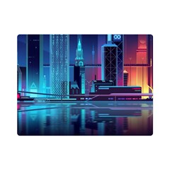 Digital Art Artwork Illustration Vector Buiding City Premium Plush Fleece Blanket (mini) by 99art