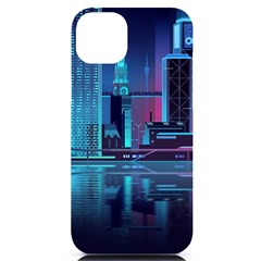 Digital Art Artwork Illustration Vector Buiding City Iphone 14 Plus Black Uv Print Case by 99art