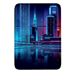 Digital Art Artwork Illustration Vector Buiding City Rectangular Glass Fridge Magnet (4 Pack) by 99art