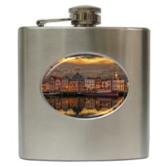 Old Port Of Maasslui Netherlands Hip Flask (6 Oz) by 99art