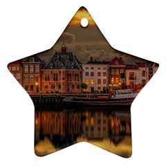 Old Port Of Maasslui Netherlands Star Ornament (two Sides) by 99art