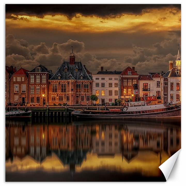 Old Port Of Maasslui Netherlands Canvas 12  x 12 