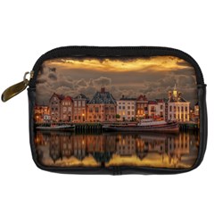 Old Port Of Maasslui Netherlands Digital Camera Leather Case by 99art