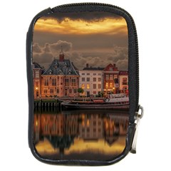 Old Port Of Maasslui Netherlands Compact Camera Leather Case by 99art