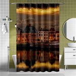 Old Port Of Maasslui Netherlands Shower Curtain 48  x 72  (Small)  Curtain(48  X 72 ) - 42.18 x64.8  Curtain(48  X 72 )