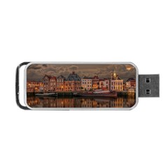 Old Port Of Maasslui Netherlands Portable Usb Flash (one Side) by 99art