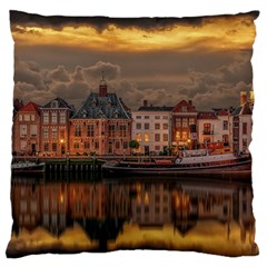 Old Port Of Maasslui Netherlands Standard Premium Plush Fleece Cushion Case (one Side)