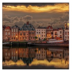 Old Port Of Maasslui Netherlands Square Satin Scarf (36  X 36 ) by 99art