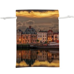 Old Port Of Maasslui Netherlands Lightweight Drawstring Pouch (xl) by 99art