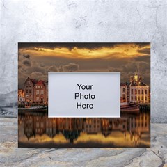 Old Port Of Maasslui Netherlands White Tabletop Photo Frame 4 x6  by 99art