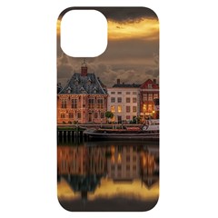 Old Port Of Maasslui Netherlands Iphone 14 Black Uv Print Case by 99art