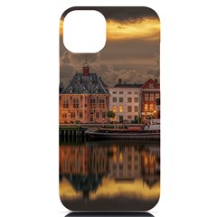 Old Port Of Maasslui Netherlands Iphone 14 Plus Black Uv Print Case by 99art