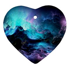 Abstract Graphics Nebula Psychedelic Space Ornament (Heart)