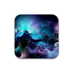 Abstract Graphics Nebula Psychedelic Space Rubber Square Coaster (4 Pack)