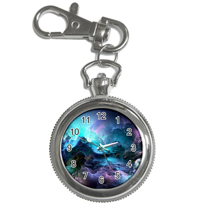 Abstract Graphics Nebula Psychedelic Space Key Chain Watches