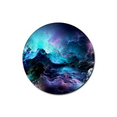 Abstract Graphics Nebula Psychedelic Space Rubber Coaster (Round)