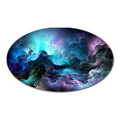 Abstract Graphics Nebula Psychedelic Space Oval Magnet