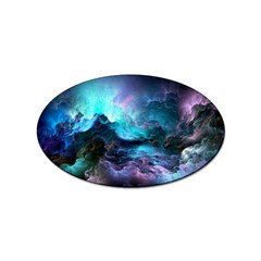 Abstract Graphics Nebula Psychedelic Space Sticker Oval (100 pack)