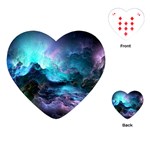 Abstract Graphics Nebula Psychedelic Space Playing Cards Single Design (Heart) Front