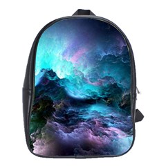 Abstract Graphics Nebula Psychedelic Space School Bag (Large)