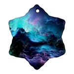 Abstract Graphics Nebula Psychedelic Space Snowflake Ornament (Two Sides) Front