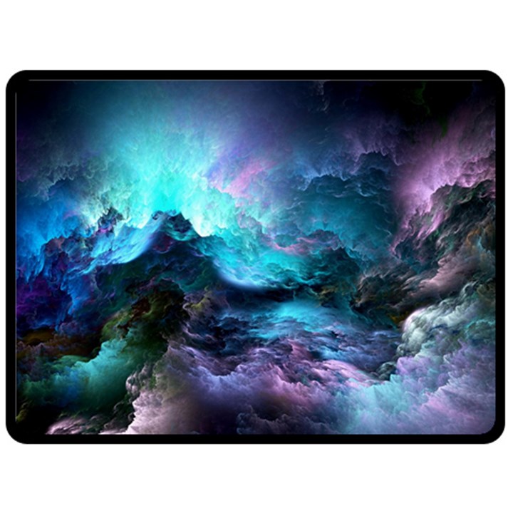 Abstract Graphics Nebula Psychedelic Space Two Sides Fleece Blanket (Large)