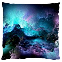 Abstract Graphics Nebula Psychedelic Space Standard Premium Plush Fleece Cushion Case (One Side)